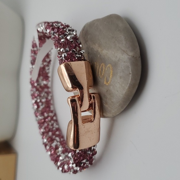 Pink Glitter‎ geode sparkle bracelet B1732 - Picture 1 of 3